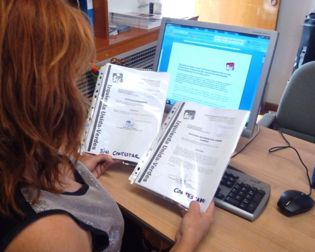 Durante su etapa como concejal Fulgencio Gil no dio respuesta a ninguna de las cuestiones planteadas formalmente por IU-Verdes Lorca