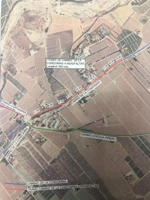 El Ayuntamiento de Lorca inicia la próxima semana la actuación de ensanche y mejora del Camino de la Condomina de la pedanía de Marchena