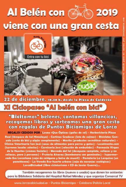 El XI CICLOPASEO 'AL BELÉN CON BICI' llega con una gran cesta Biciamiga