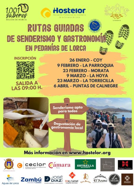 Seis rutas de senderismo y gastronomía local atraerán a cientos de visitantes a varias pedanías de Lorca este trimestre