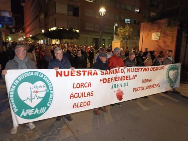 Sosa: “3.000 lorquinos salieron a la calle a pedir un nuevo hospital”