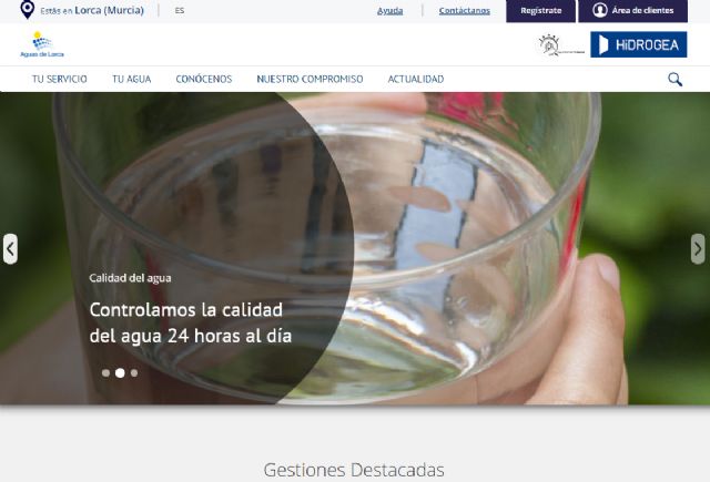 Aguas de Lorca aprueba con un notable la encuesta de satisfacción de clientes sumando 0,31 puntos más a la nota obtenida en 2017