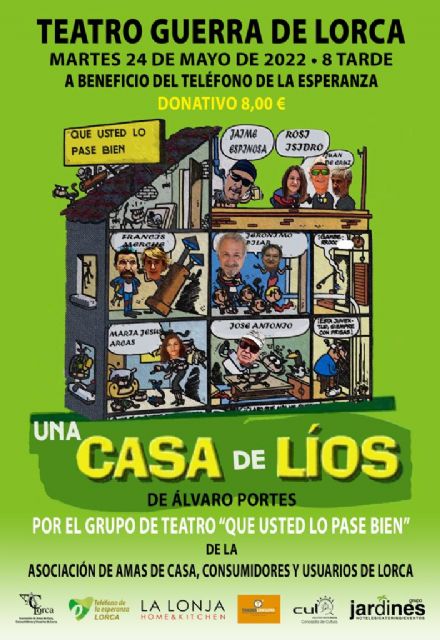 El Teatro Guerra acoge la obra de teatro 'Una casa de líos'