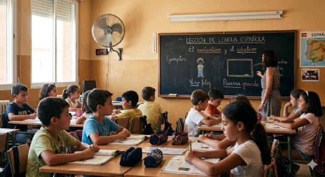 El PSOE vuelve a reclamar a Fulgencio Gil y López Miras un plan urgente de climatización de los centros educativos para evitar temperaturas extremas en las aulas