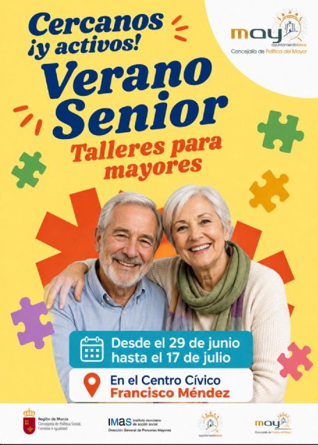 Lorca impulsa un verano activo para sus mayores con talleres de salud, tecnología y convivencia