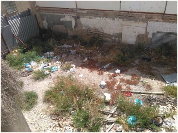 El PSOE reclama la limpieza de los solares y laderas del Cabezo Piñero del Barrio de San Cristóbal