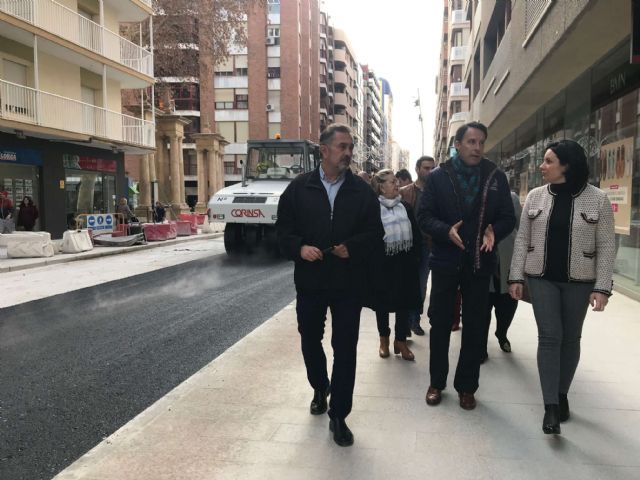 Obras en la avenida Juan Carlos I de Lorca