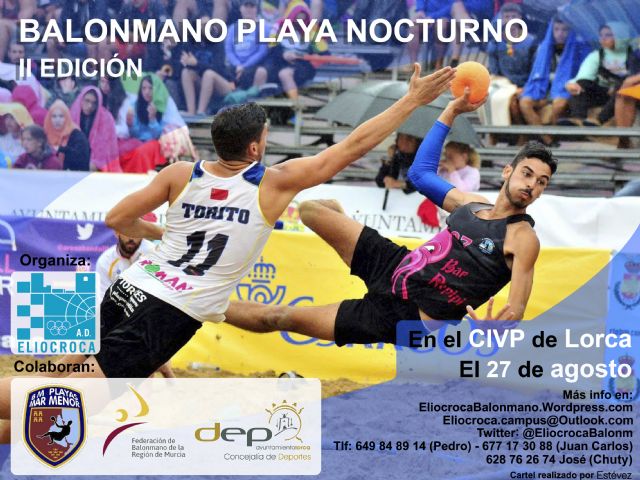El Centro Internacional de Voley Playa de La Torrecilla acoge este sábado por la noche la segunda edición de las 12 horas de balonmano playa