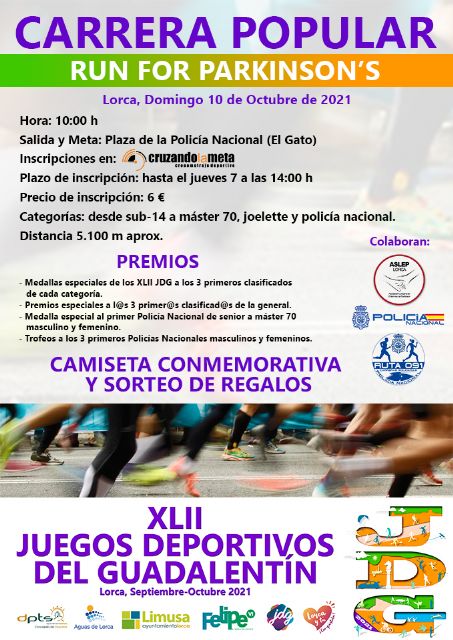 El próximo 10 de octubre vuelve una nueva edición de la carrera popular y solidaria 'Run For Parkinson's'