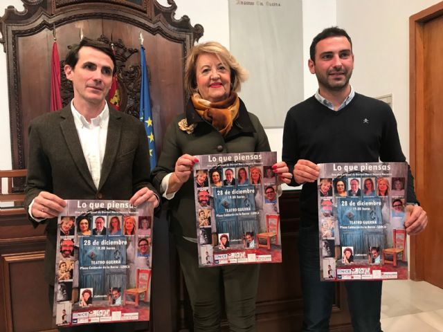 El Teatro Guerra acogerá el 28 de diciembre a las 19 horas la representación de la obra 'Lo que piensas' de la dramaturga lorquina Marisol Morente