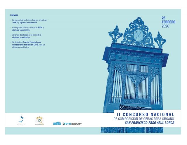 El Paso Azul convoca la segunda edición del Concurso Nacional de Composición para Órgano