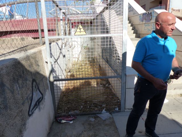 IU-V denuncia la dejadez en la Pasarela Manterola y su entorno