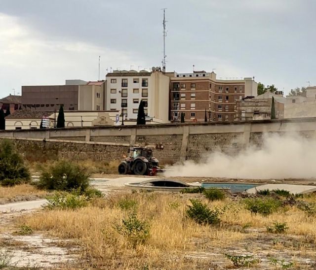 El Ayuntamiento inicia el desbroce del tramo urbano del río Guadalentín entre La Velica y el Puente Nuevo de la Avenida Europa