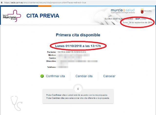 IU-Verdes denuncia listas de espera de hasta una semana en Atención Primaria en Lorca