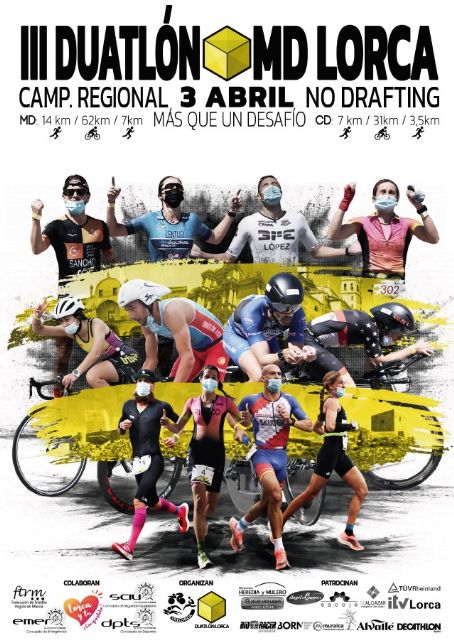 El próximo 3 de abril se celebrará el Duatlón de Media Distancia de Lorca y Campeonato Regional Absoluto