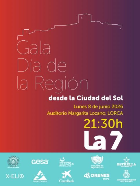 Lorca se vestirá de gala el próximo 8 de junio para celebrar el Día de la Región de Murcia con una gran noche de música y espectáculo en el Auditorio Margarita Lozano