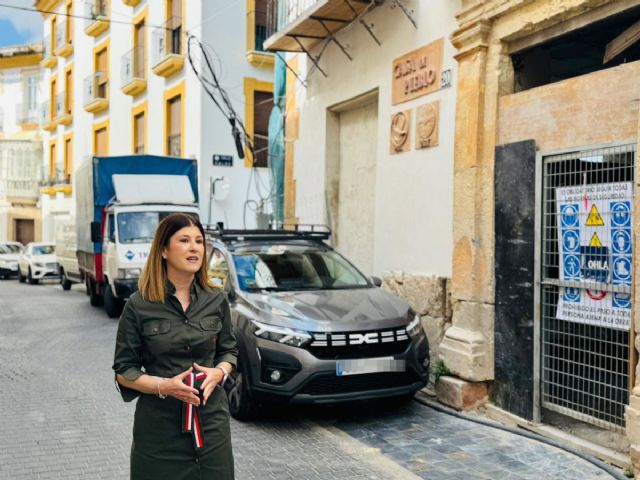 El Ayuntamiento de Lorca exige la retirada de los escudos ideológicos de la fachada del futuro Palacio de Justicia antes de su puesta en marcha