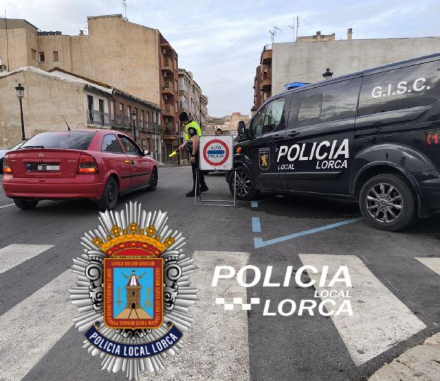 La Policía Local de Lorca protagoniza distintas actuaciones destacadas en el municipio 'en las que los controles preventivos y el uso de drones han sido fundamentales'