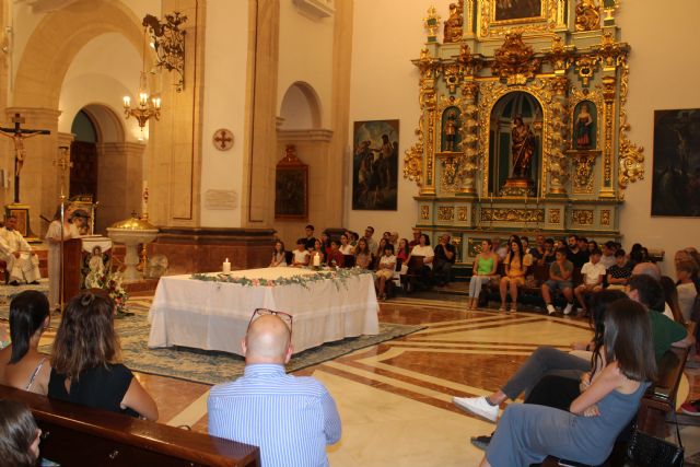 La iglesia de San Mateo se llena de fieles en la ´Misa de Envío´ de los participantes en la Jornada Mundial de la Juventud de Lisboa