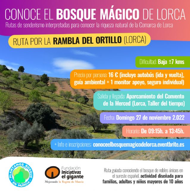 La Fundación Iniciativas El Gigante y la Asociación Regional Bosqueo2 lanzan su primer proyecto 'Conoce el bosque Mágico de Lorca'