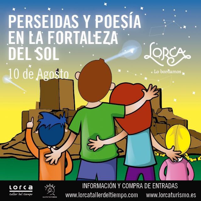 Actividades infantiles, cena especial, poesía y el concierto de Amarela forman parte de la programación del Castillo de Lorca para la Noche de Perseidas y Poesía de este jueves