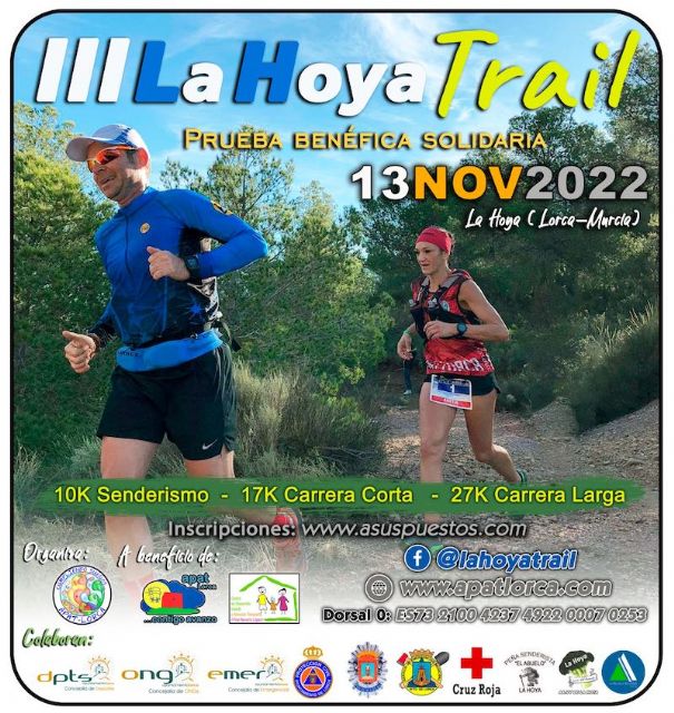 La Concejalía de Deportes colabora con APAT Lorca-Cumpliendo Sueños en la organización de la III carrera solidaria 'La Hoya Trail' que tendrá lugar el 13 de noviembre
