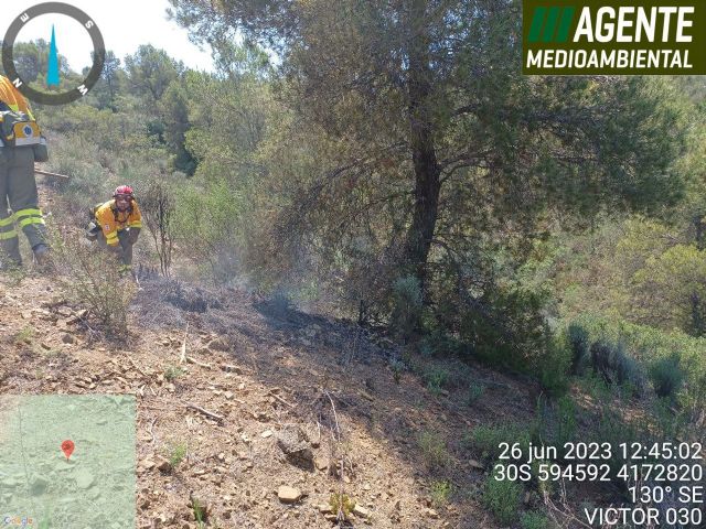 Conato de incendio forestal en La Parroquia (Lorca)