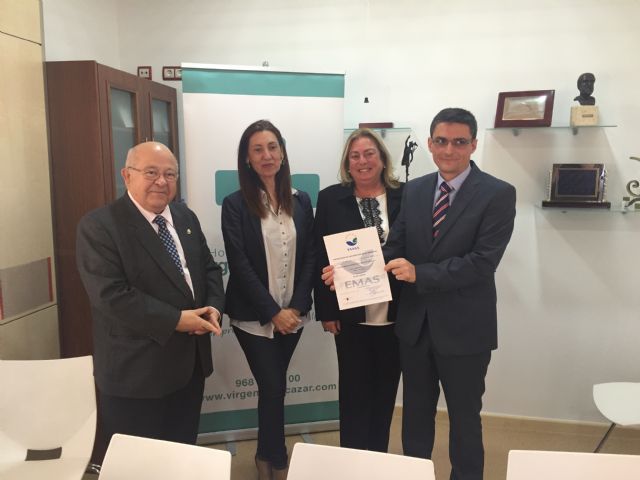Entrega del certificado EMAS al hospital Virg en del Alcázar de Lorca