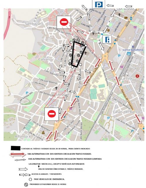 La Policía Local cortará el tráfico en calle Nogalte, calle Redón y adyacentes este domingo desde las 20:30 horas por la procesión de la Virgen del Carmen