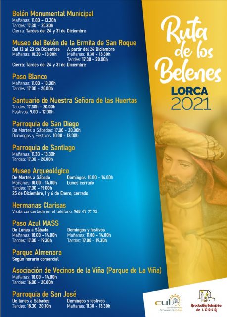 El Ayuntamiento de Lorca organiza la 'Ruta de los Belenes 2021' en la que podremos visitar 12 nacimientos en ubicaciones distintas