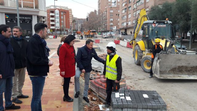 Avanzan las obras de renovación urbana del  área de Alameda de Cervantes de Lorca