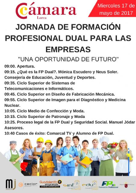 La Cámara de Comercio de Lorca organiza el miércoles una Jornada de FP Dual, 'Una oportunidad de futuro'