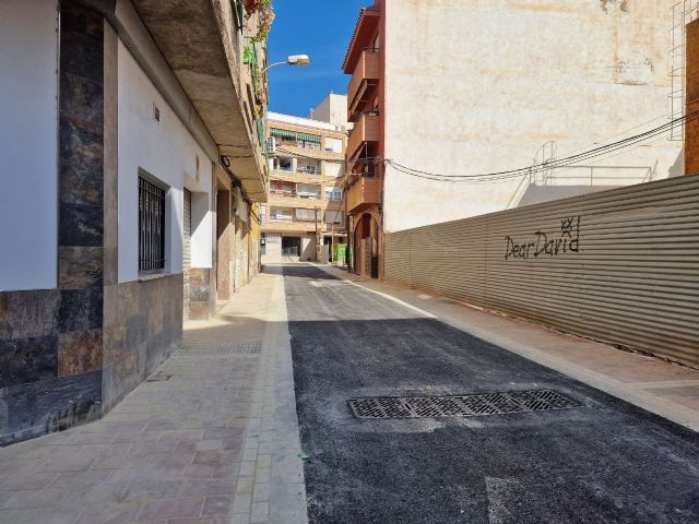 El alcalde de Lorca en funciones supervisa el final de las obras de remodelación de la calle Juan XXIII, Hernando de Burgos y Párroco Antonio Llamas