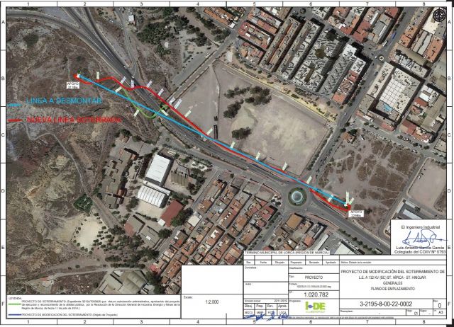 El Ayuntamiento de Lorca concede la licencia de soterramiento para la antigua subestación eléctrica del barrio La Viña
