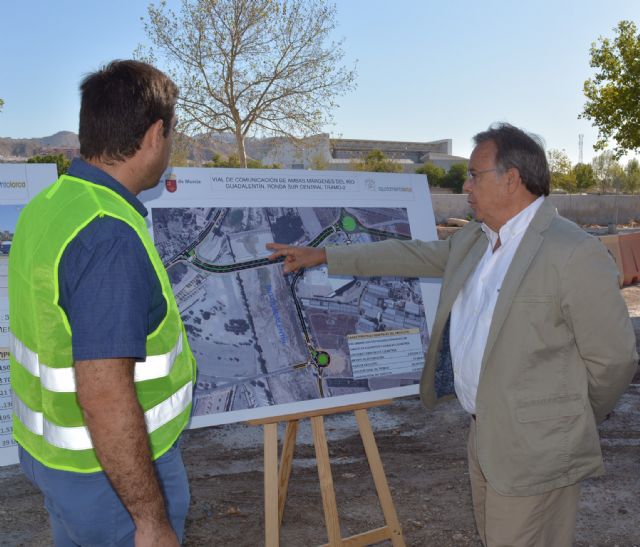 Mejoras en las obras de la Ronda Central de Lorca aceleran la construcción del nuevo puente