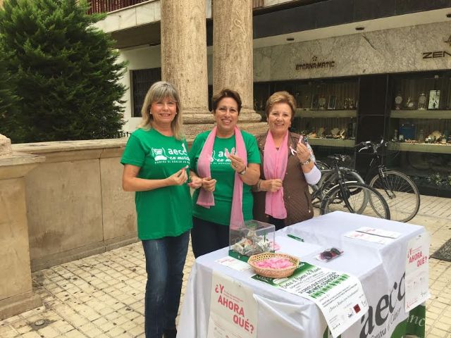 La Junta Local de la AECC en Lorca conmemora el Día Mundial contra el Cáncer de Mama
