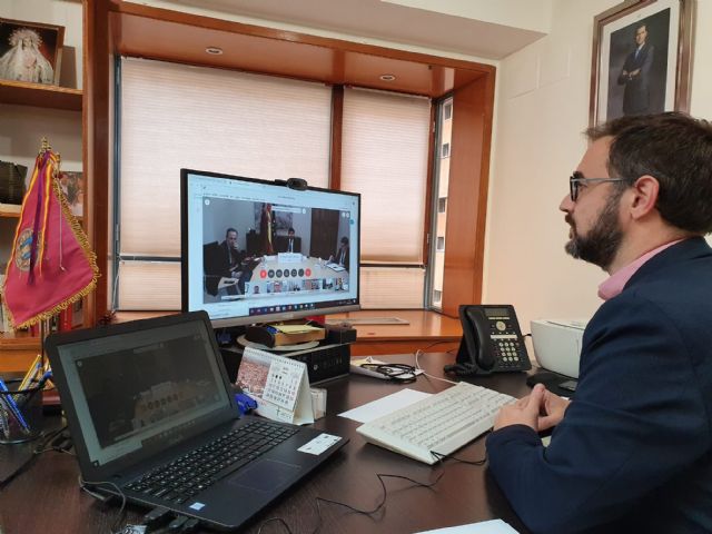 El Alcalde de Lorca destaca la importancia de la coordinación entre administraciones durante la videoconferencia mantenida con el Presidente de la Comunidad