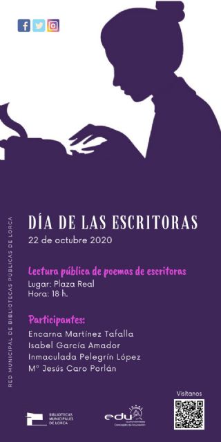 El Ayuntamiento de Lorca conmemora la V edición del Día de la Escritoras con la lectura de versos de cuatro poetisas lorquinas