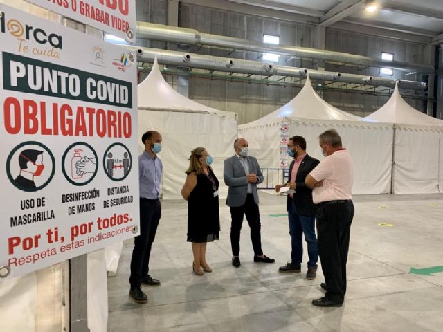 El alcalde de Lorca supervisa junto a la gerencia del Área 3 de Salud la adecuación de IFELOR para acoger el punto de recogida de muestras Covid