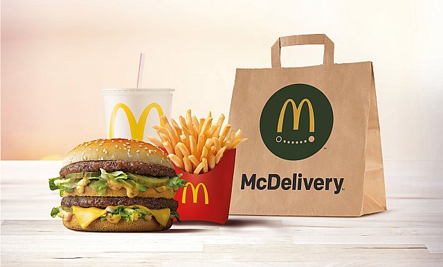 McDonald's lanza en Lorca y Molina del Segura su servicio de entrega a domicilio, McDelivery