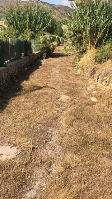 La campaña de limpieza y desbroce de las ramblas del casco urbano iniciada por el Ayuntamiento de Lorca evita que la tormenta del pasado martes produjera daños