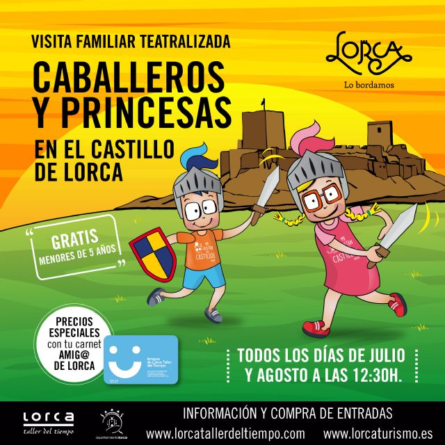 Comienzan las visitas familiares de 'Caballeros y Princesas' en el Castillo de Lorca