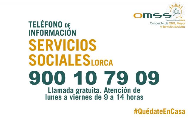 Se habilita el número de teléfono 900 10 79 09 para la atención a personas con necesidades generadas por la crisis sanitaria