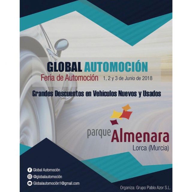 El Centro Comercial Parque Almenara acogerá este fin de semana 'Global Automoción', una feria de la ocasión en la que se podrán adquirir vehículos con grandes descuentos