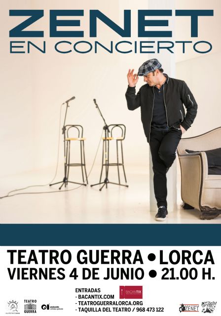 Llega este viernes el directo de Zenet a los conciertos del Teatro Guerra de Lorca